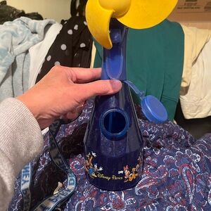 Disney Parks Blue and Yellow Fan